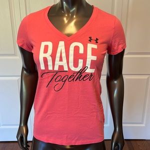 Under Armour Heat Gear Semi-Fitted Breast Cancer Awareness T-Shirt Size S